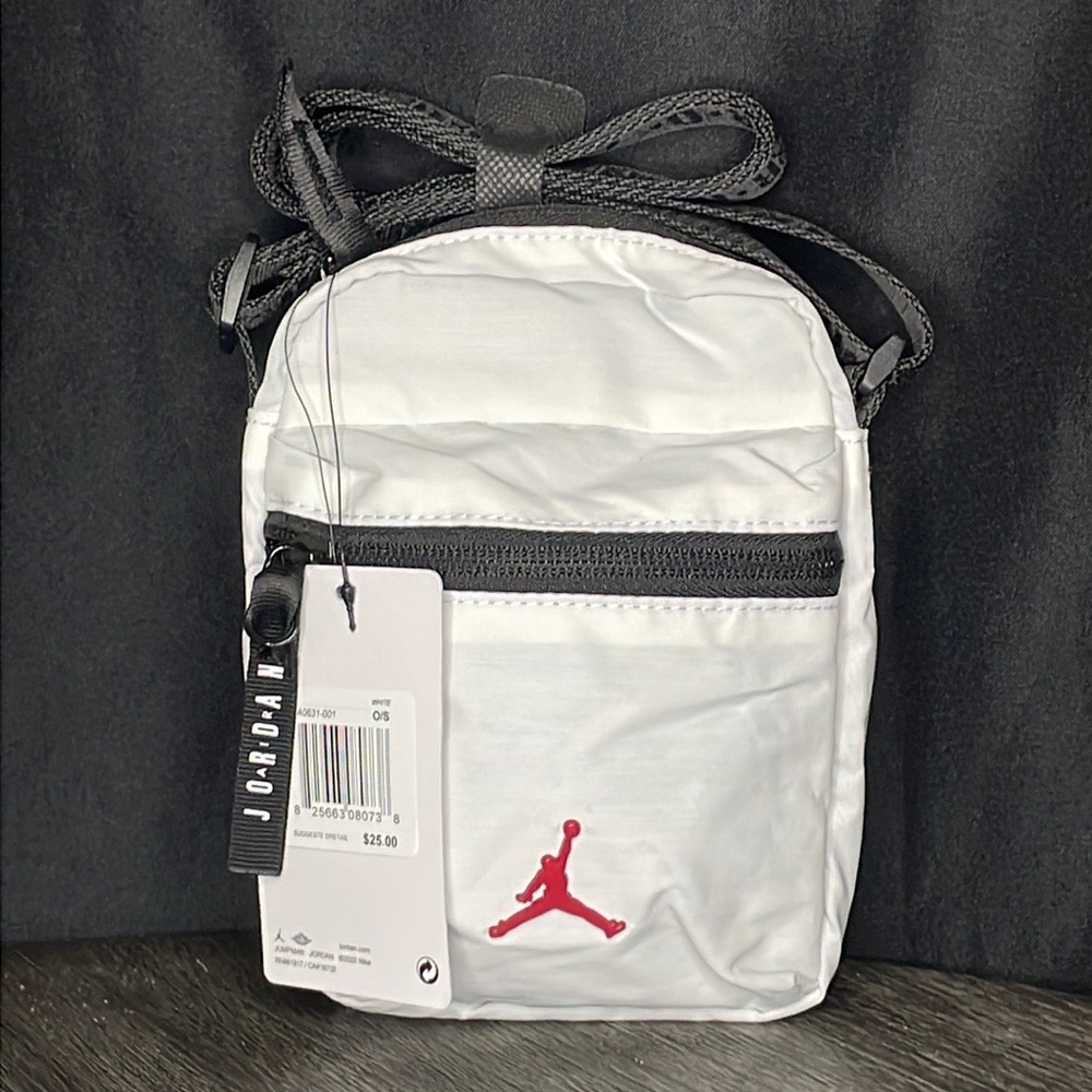 red on white new Air Jordan bag the size of a tablet